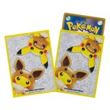 〔状態A-〕デッキシールド『FAN OF PIKACHU＆EIEVUI』64枚入り【サプライ】{-}