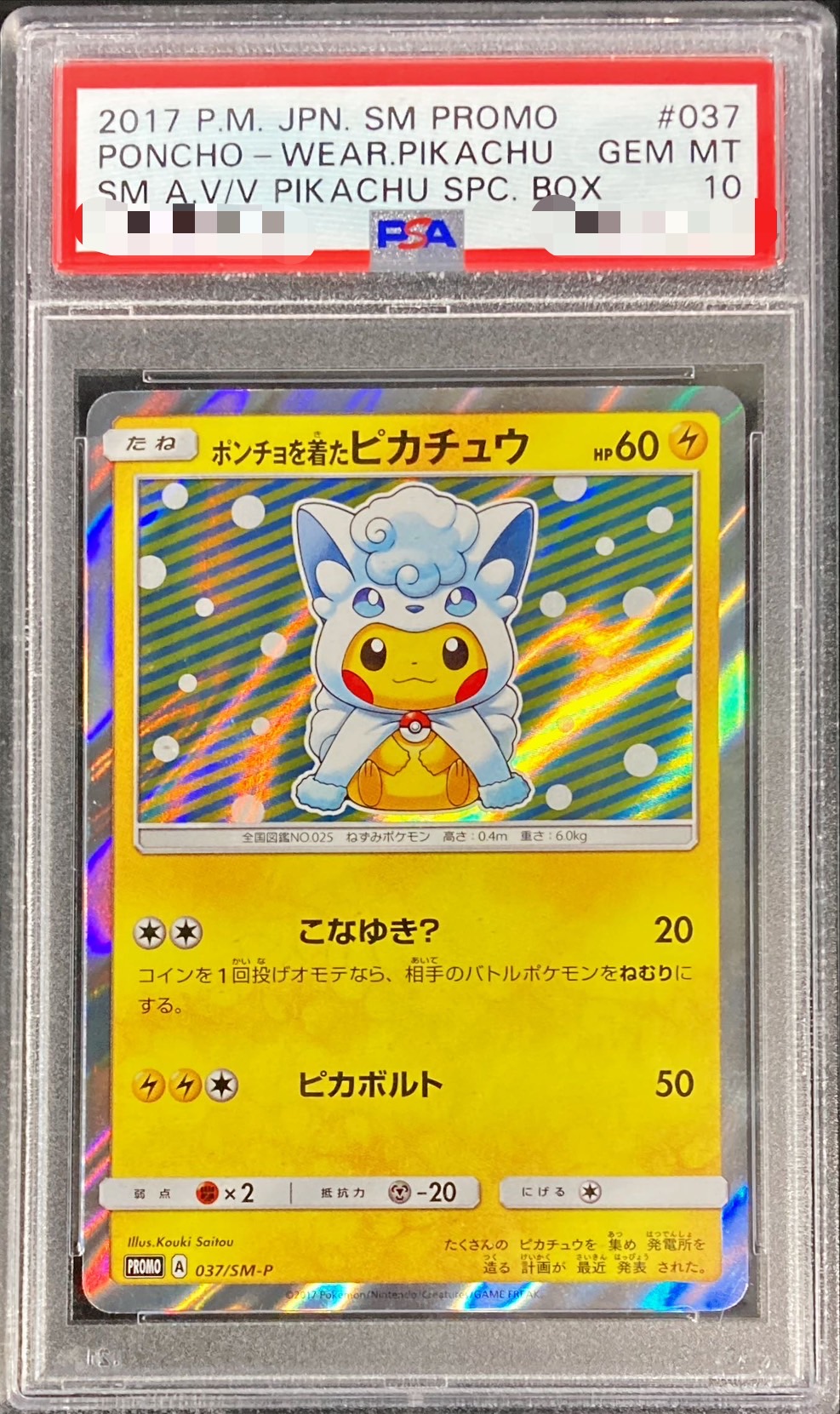 割引クーポン配布中!! PSA10 ポンチョを着たピカチュウ 鑑定済み