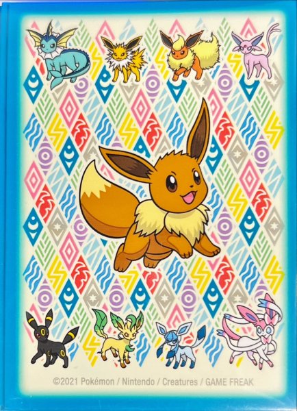 画像1: デッキシールド『EEVEE PRISMATIC(青枠/海外限定)※』65枚入り【サプライ】{-} (1)