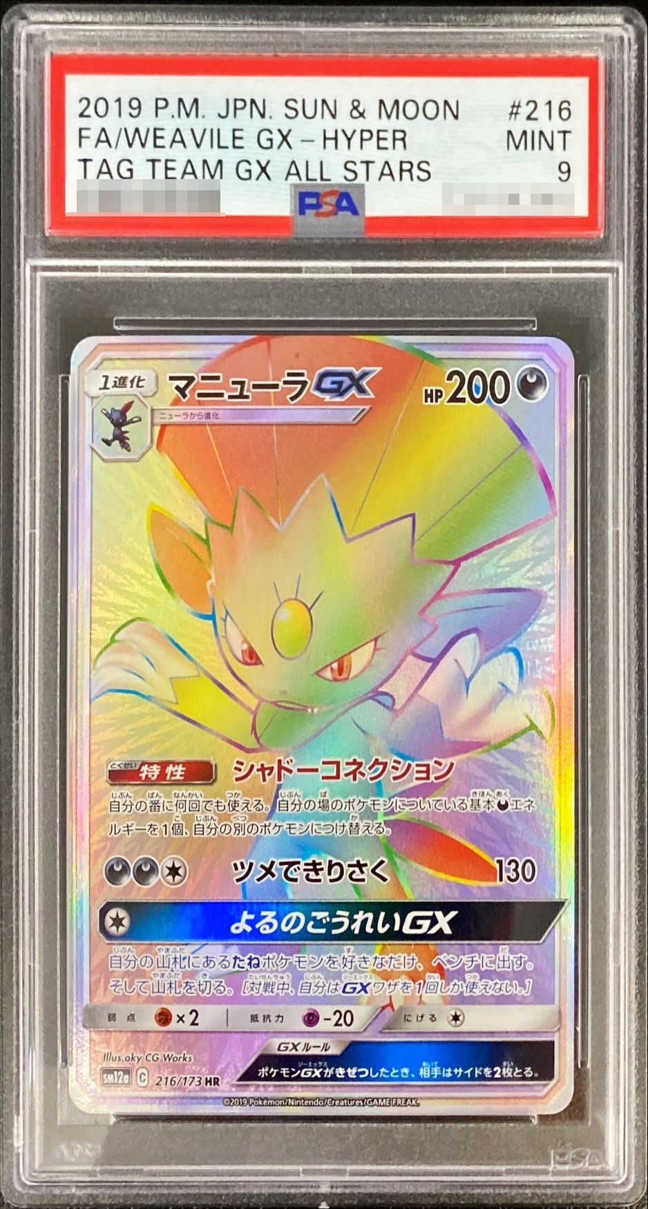 〔PSA9鑑定済〕マニューラGX【HR】{216/173}